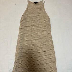 Banana Republic Tan Ribbed Sheath Midi Dress
